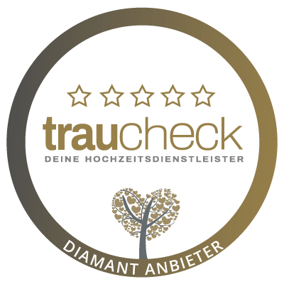 Christina Hein – Traucheck Diamant Anbieter Traucheck-Auszeichnung „Diamant Anbieter“ für Christina Hein